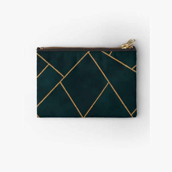 Item preview, Dark Teal Ink Gold Geometric Pattern Glam designed and sold by svarupa.