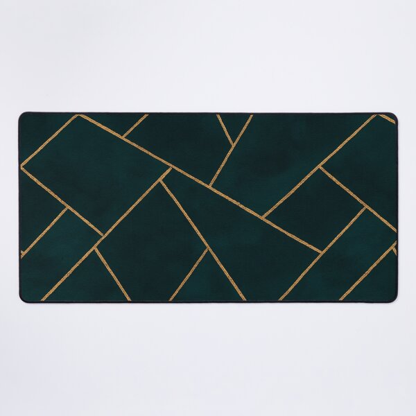 Item preview, Dark Teal Ink Gold Geometric Pattern Glam designed and sold by svarupa.