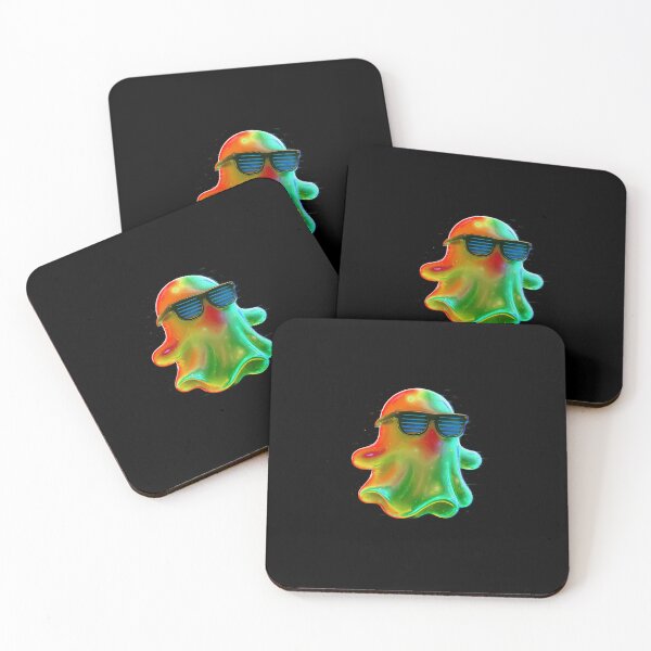 Item preview, 3D Glitched Neon Ghost Sticker Retro Vaporwave Aesthetic designed and sold by High Pixels.