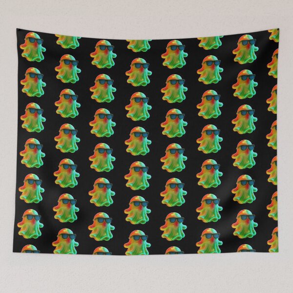 Item preview, 3D Glitched Neon Ghost Sticker Retro Vaporwave Aesthetic designed and sold by High Pixels.