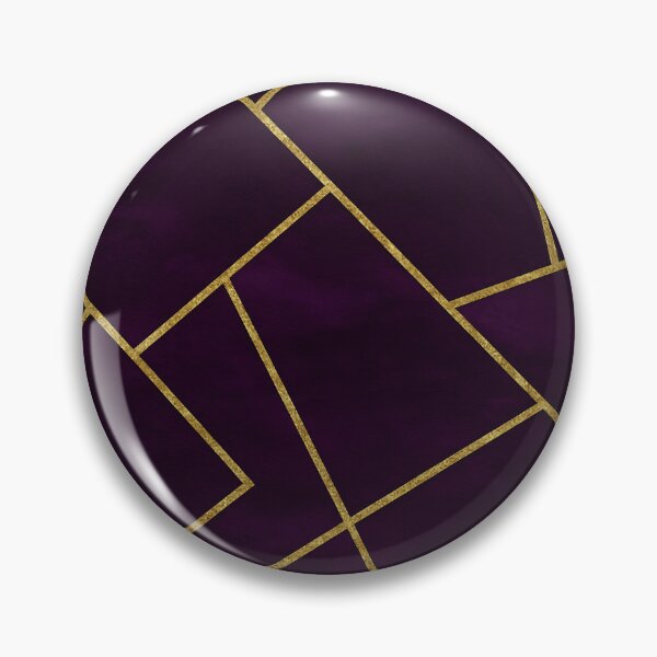 Item preview, Dark Purple Ink Gold Geometric Pattern Glam designed and sold by svarupa.