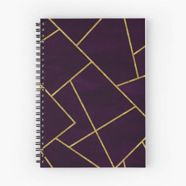 Item preview, Dark Purple Ink Gold Geometric Pattern Glam designed and sold by svarupa.