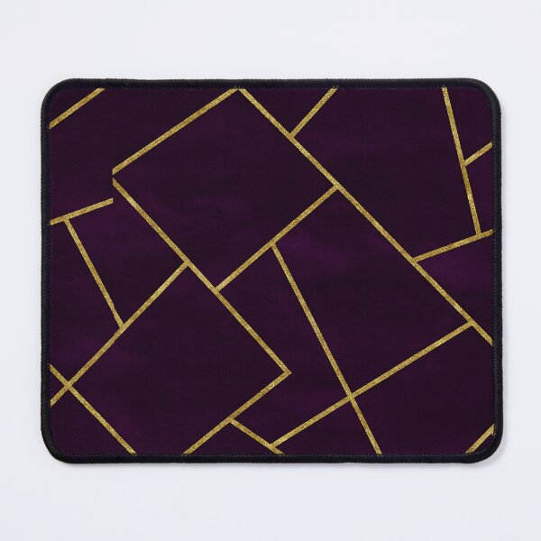 Item preview, Dark Purple Ink Gold Geometric Pattern Glam designed and sold by svarupa.