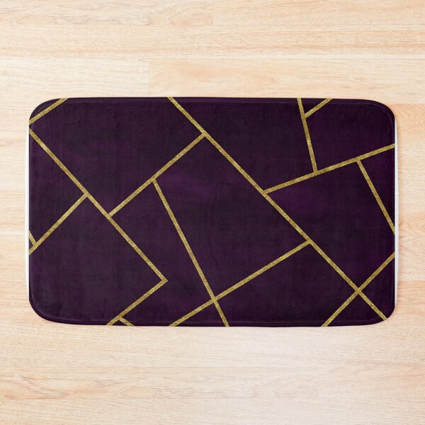 Item preview, Dark Purple Ink Gold Geometric Pattern Glam designed and sold by svarupa.