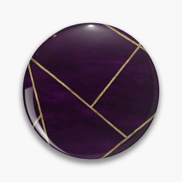 Item preview, Dark Purple Ink Gold Geometric Pattern Glam designed and sold by svarupa.
