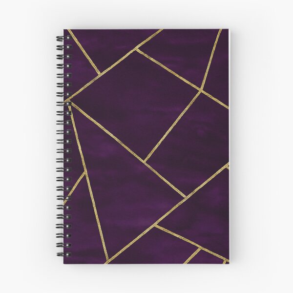 Item preview, Dark Purple Ink Gold Geometric Pattern Glam designed and sold by svarupa.