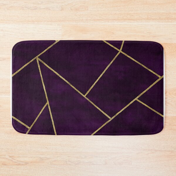 Item preview, Dark Purple Ink Gold Geometric Pattern Glam designed and sold by svarupa.