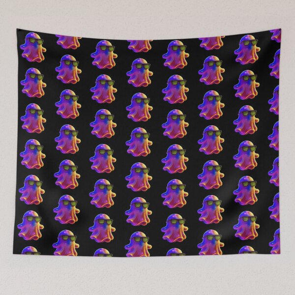 Item preview, 3D Glitched Neon Ghost Sticker Retro Vaporwave Aesthetic designed and sold by High Pixels.