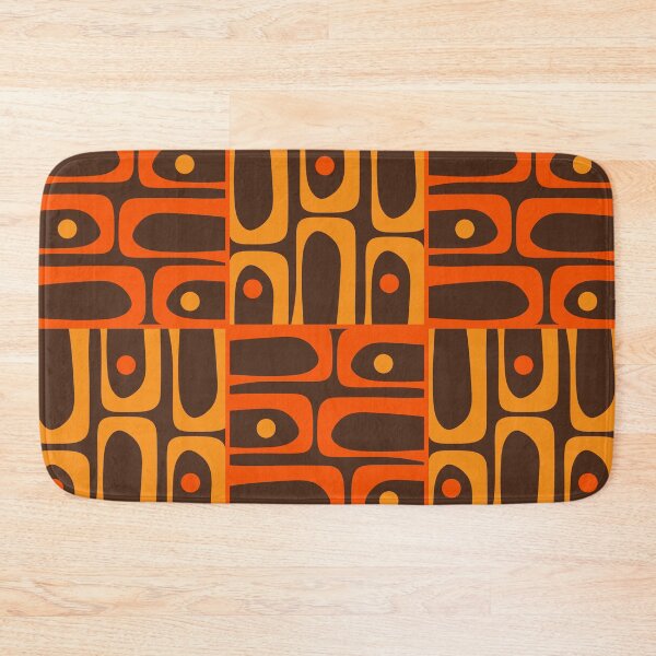 Item preview, Mid Century Modern Abstract Retro 70s Brown and Orange Piquet Multi Pattern 2 designed and sold by kierkegaard.
