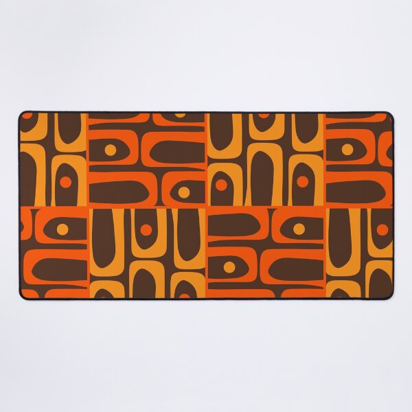 Item preview, Mid Century Modern Abstract Retro 70s Brown and Orange Piquet Multi Pattern 2 designed and sold by kierkegaard.