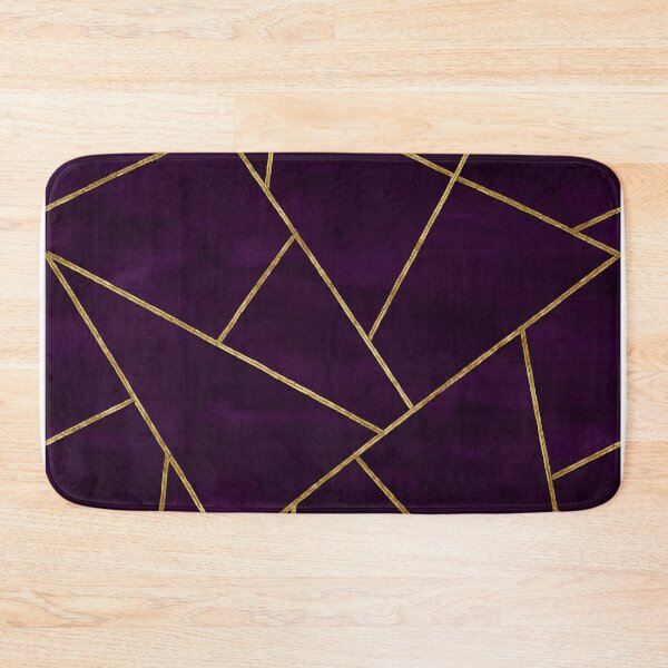Item preview, Dark Purple Ink Gold Geometric Pattern Glam designed and sold by svarupa.