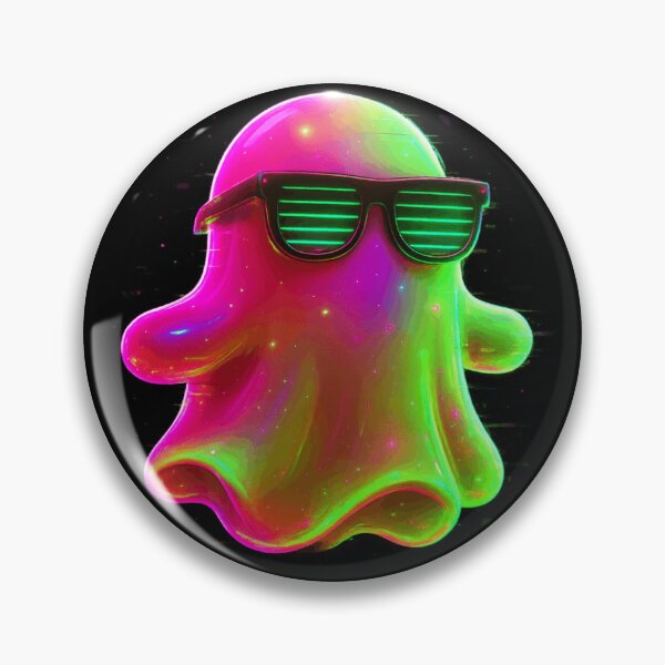 Item preview, Copy of 3D Glitched Neon Ghost Sticker Retro Vaporwave Aesthetic designed and sold by High Pixels.