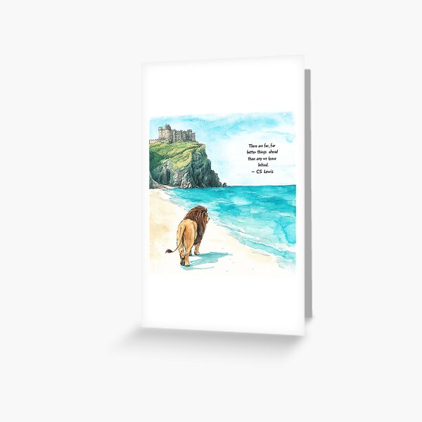 Item preview, Aslan On The Beach - There are far better things ahead than any we leave behind designed and sold by wolfandpheonix.