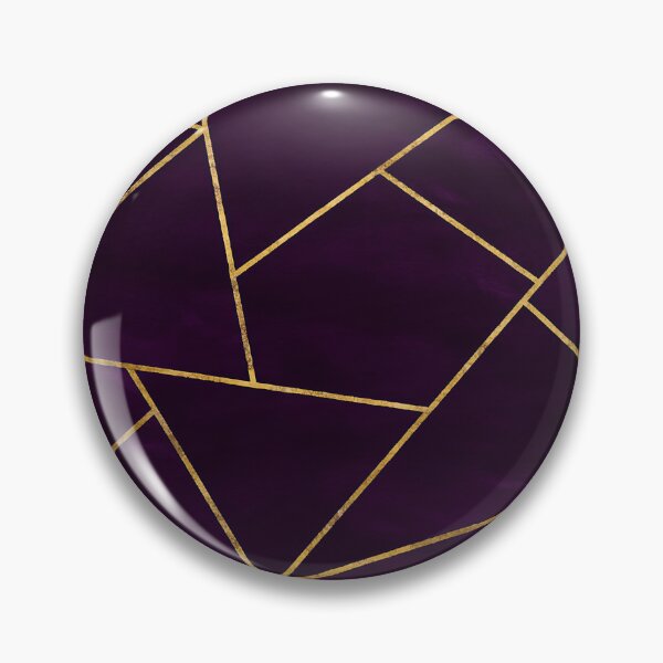 Item preview, Dark Purple Ink Gold Geometric Pattern Glam designed and sold by svarupa.