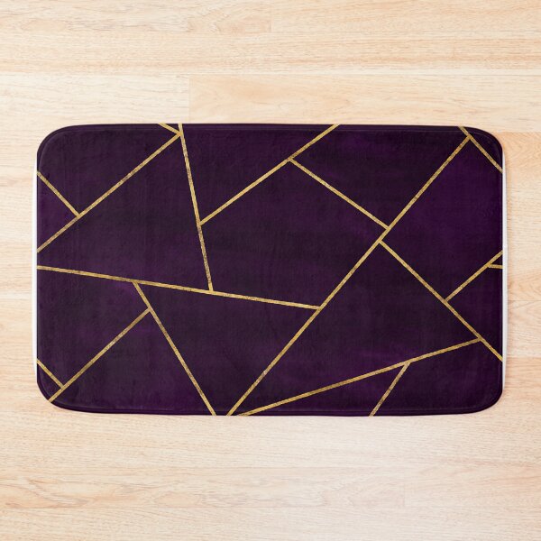 Item preview, Dark Purple Ink Gold Geometric Pattern Glam designed and sold by svarupa.