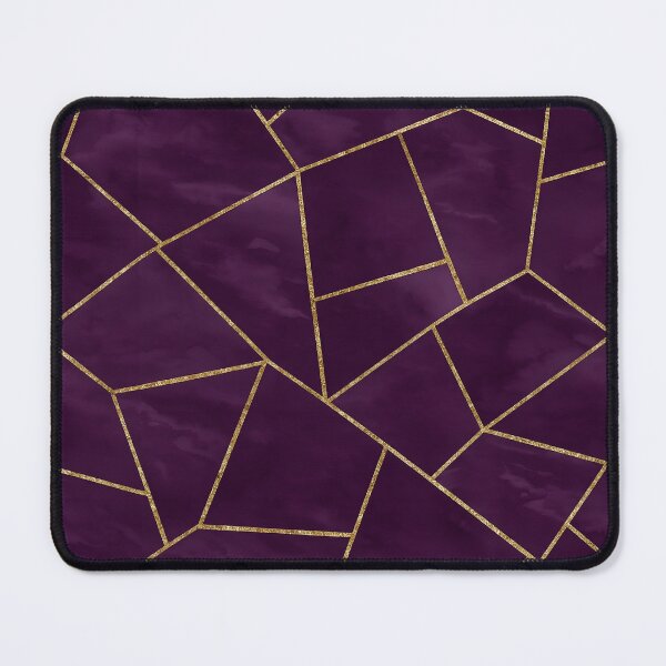 Item preview, Dark Purple Ink Gold Geometric Pattern Glam designed and sold by svarupa.