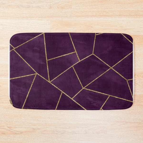 Item preview, Dark Purple Ink Gold Geometric Pattern Glam designed and sold by svarupa.