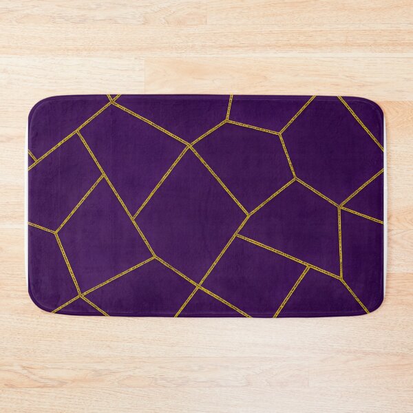 Item preview, Dark Purple Ink Gold Geometric Pattern Glam designed and sold by svarupa.