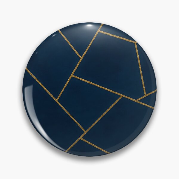 Item preview, Dark Blue Ink Gold Geometric Pattern Glam designed and sold by svarupa.