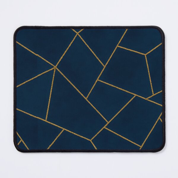 Item preview, Dark Blue Ink Gold Geometric Pattern Glam designed and sold by svarupa.