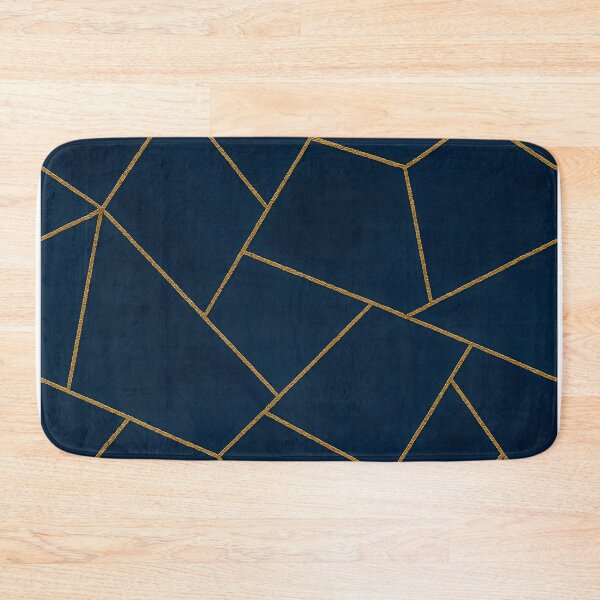 Item preview, Dark Blue Ink Gold Geometric Pattern Glam designed and sold by svarupa.