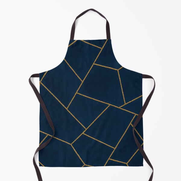 Item preview, Dark Blue Ink Gold Geometric Pattern Glam designed and sold by svarupa.