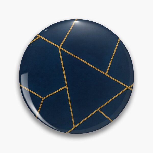 Item preview, Dark Blue Ink Gold Geometric Pattern Glam designed and sold by svarupa.