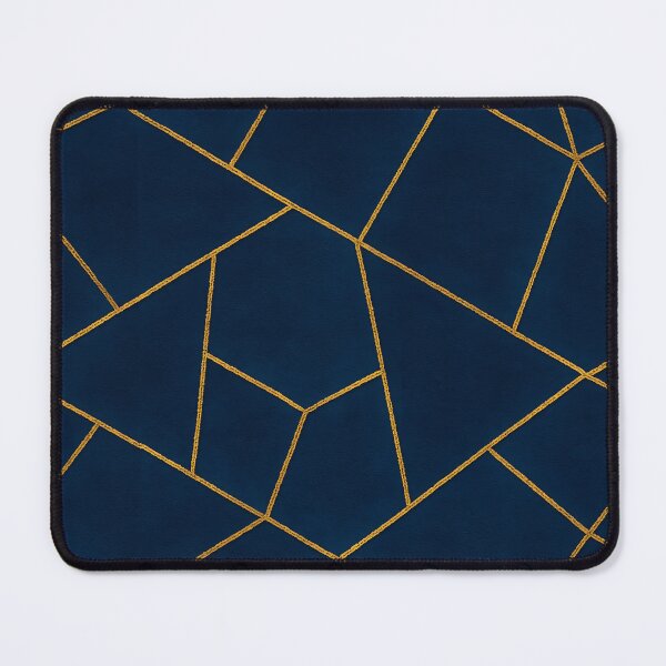 Item preview, Dark Blue Ink Gold Geometric Pattern Glam designed and sold by svarupa.