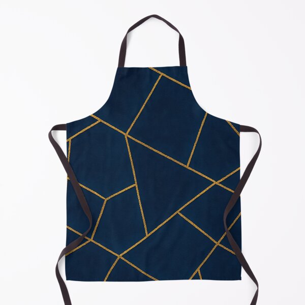 Item preview, Dark Blue Ink Gold Geometric Pattern Glam designed and sold by svarupa.