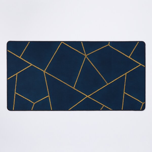 Item preview, Dark Blue Ink Gold Geometric Pattern Glam designed and sold by svarupa.