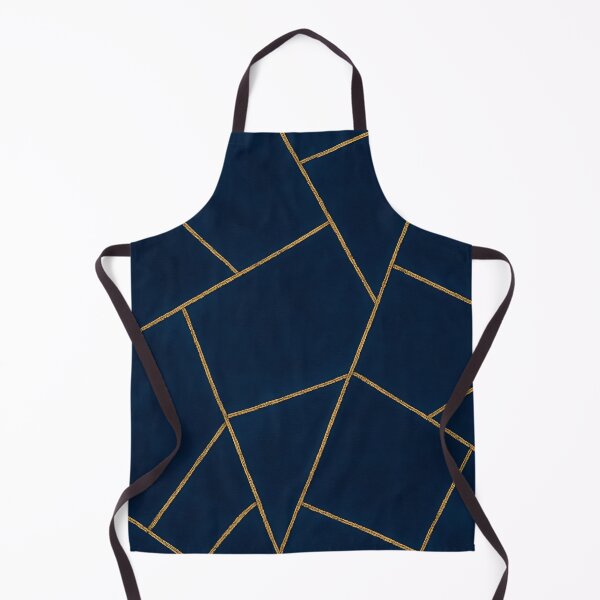 Item preview, Dark Blue Ink Gold Geometric Pattern Glam designed and sold by svarupa.
