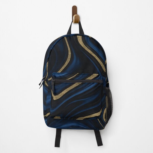 Item preview, Dark Blue Black Gold Glam Marble designed and sold by svarupa.