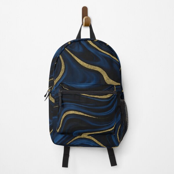 Item preview, Dark Blue Black Gold Glam Marble designed and sold by svarupa.