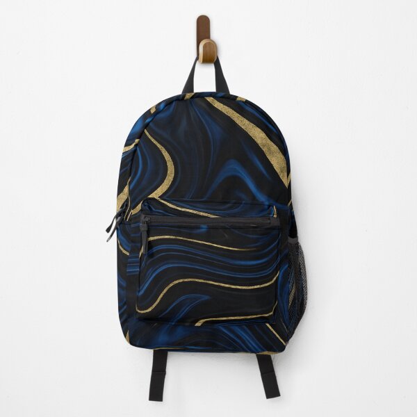 Item preview, Dark Blue Black Gold Glam Marble designed and sold by svarupa.