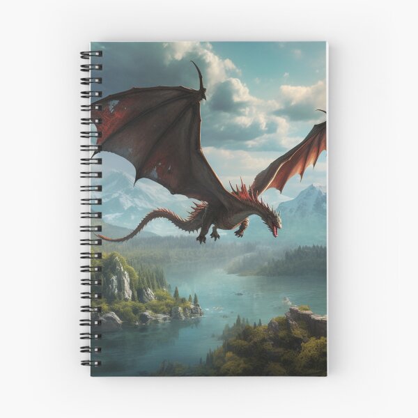 Item preview, Flying Red Dragon Mountains designed and sold by GrinGalore.