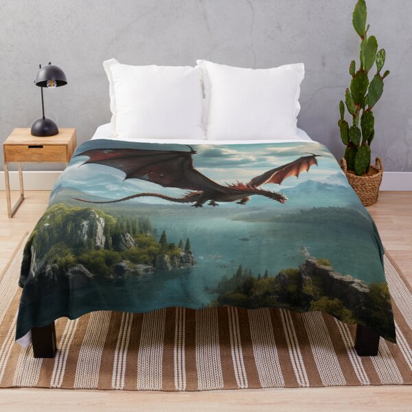Item preview, Flying Red Dragon Mountains designed and sold by GrinGalore.