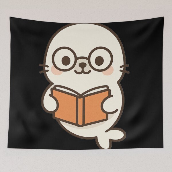 Item preview, Harbor Seals Bookworm Seal designed and sold by DamioPolArt.