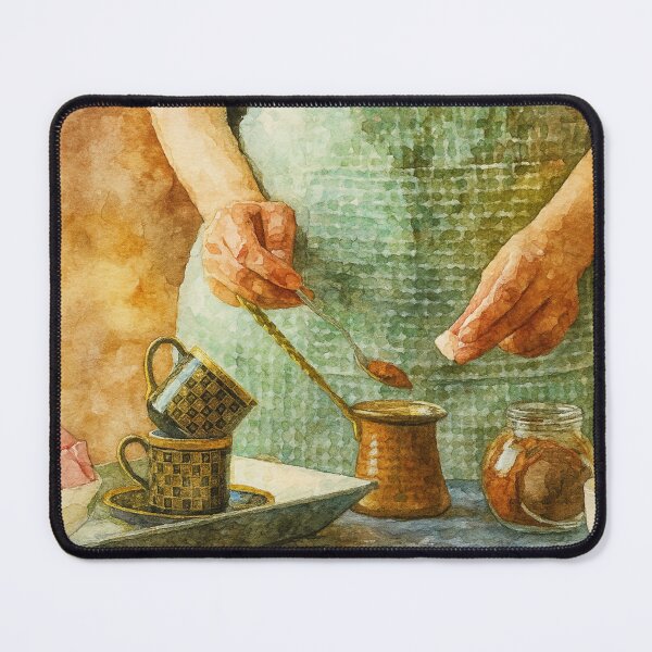 Item preview, Turkish Coffee Ritual with Delights – Watercolor Style designed and sold by Pacika.