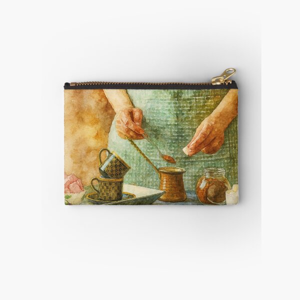 Item preview, Turkish Coffee Ritual with Delights – Watercolor Style designed and sold by Pacika.