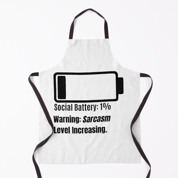 Item preview, Social Battery: 1% – Sarcasm Level Increasing designed and sold by Teenomix.