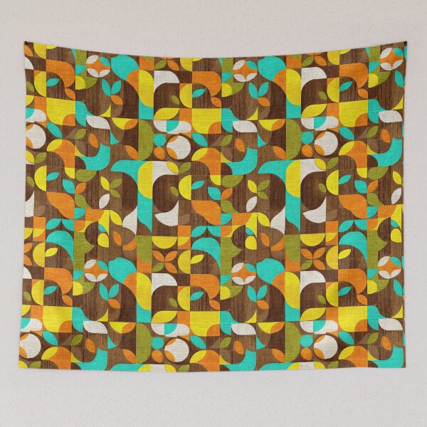 Item preview, Geometric Retro World With Warm Nostalgic Colors designed and sold by Piotrek0001.