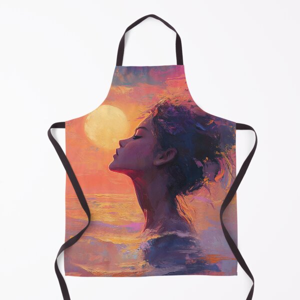 Aperçu de l'œuvre Rêverie ensoleillée – Portrait impressionniste au coucher du soleil créée et vendue par ReachForArt.