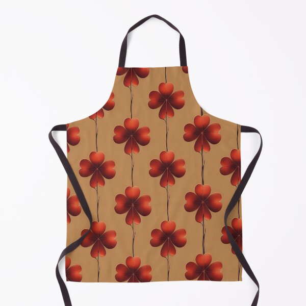Item preview, Red Four-Leaf Clover On Mocha Mousse Background designed and sold by MKH GARDEN STORE.