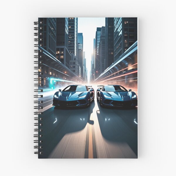 Item preview, Two Blue Sports Cars in City designed and sold by DigitalHeadache.