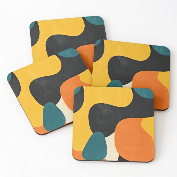 Item preview, Retro Geometry in Warm Mustard and Teal designed and sold by Piotrek0001.