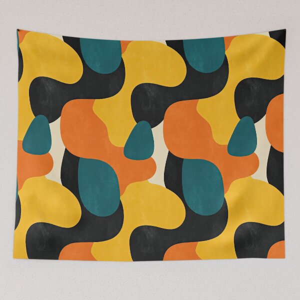 Item preview, Retro Geometry in Warm Mustard and Teal designed and sold by Piotrek0001.