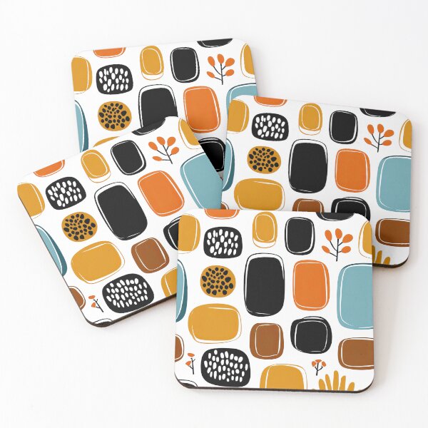 Item preview, Walnut Wood and Orange Retro Pattern Delight designed and sold by Piotrek0001.