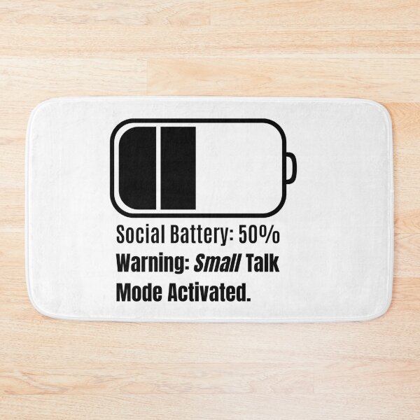 Item preview, Social Battery 50% - Warning: Peopling Limit Reached designed and sold by Teenomix.