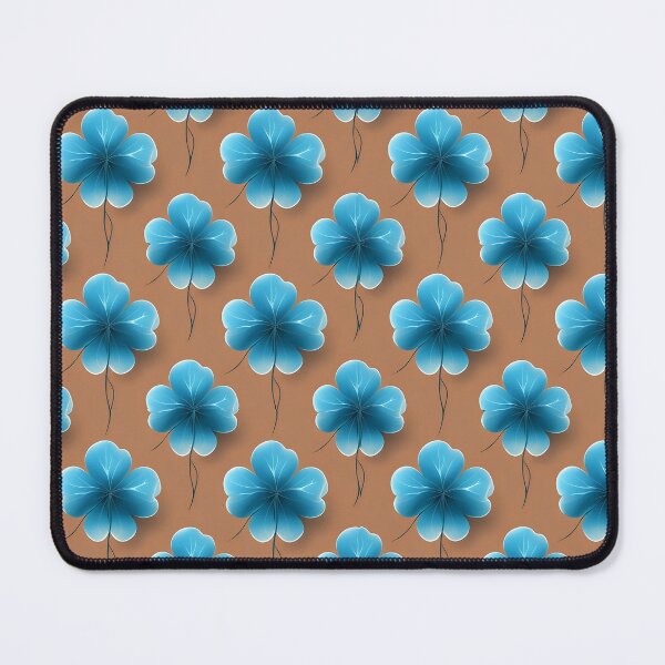 Item preview, Turquoise Four-Leaf Clover On Mocha Mousse Background  designed and sold by MKH GARDEN STORE.