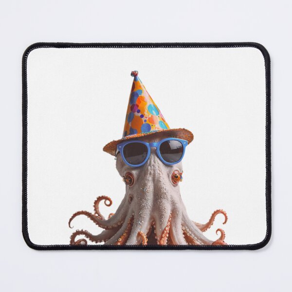Item preview, Octopus Birthday Party Hat Happy Balloons Celebrations Cute cool designed and sold by CheeseBlueprint.